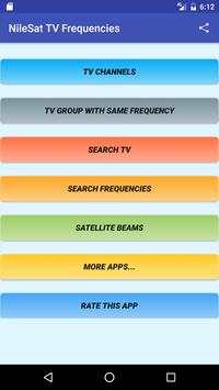 NileSat TV Frequencies screenshot 1