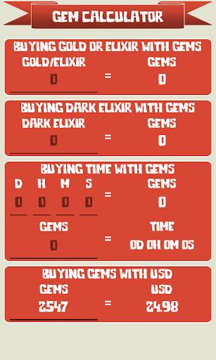 🏰 Gem Calculator for Clash of Clans screenshot 7