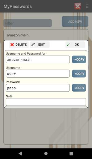 My Passwords screenshot 3