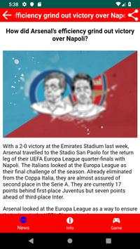 Latest Arsenal News 24/7, Funny Football Game screenshot 2