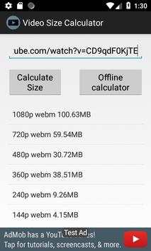 Youtube Video Size Calculator screenshot 5