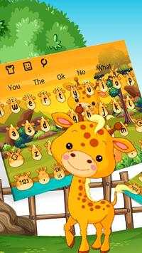 Cute Giraffe Keyboard Theme screenshot 1