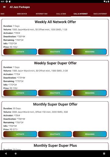 Jazz Warid Packages 2021 | Jazz Warid Packages New screenshot 16