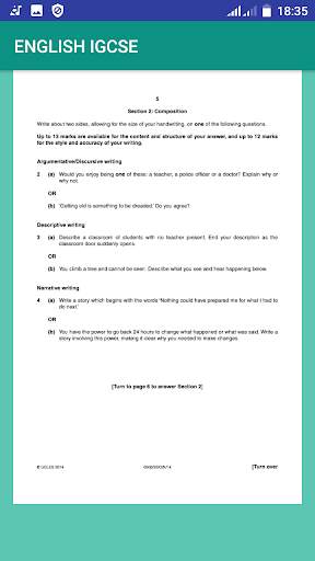 IGCSE ENGLISH PAST PAPERS MARKING SCHEME screenshot 6
