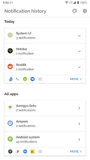 Notification History screenshot 2