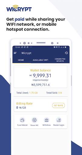 Wicrypt - Create Your Own Hotspot Network скриншот 1