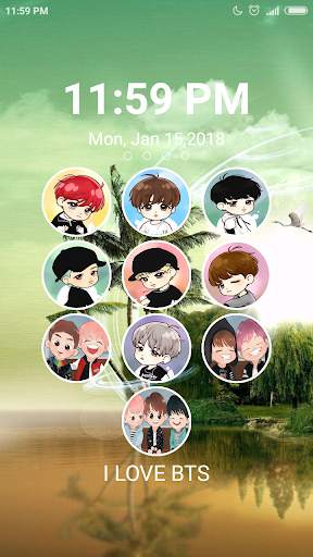 BTS Lock Screen 1 تصوير الشاشة