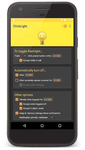 ClickLight 🥇 Fastest flashlight screenshot 1