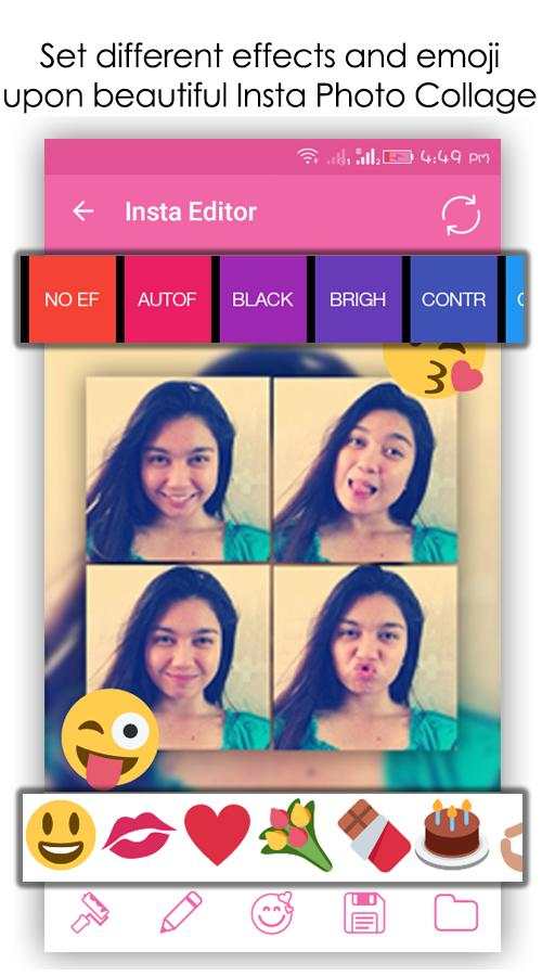 Insta Selfie Camera - Collage 4 تصوير الشاشة
