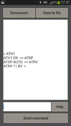 Elm327 OBD Terminal screenshot 1