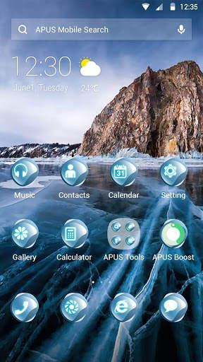 Cold Ice-APUS Launcher theme screenshot 1