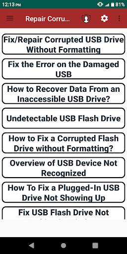 Repair Corrupted USB Drives Guide screenshot 1