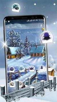 Winter Snow Night Launcher Theme screenshot 1