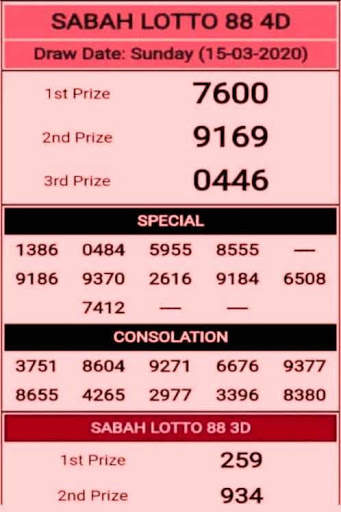 4D LIVE RESULT screenshot 3