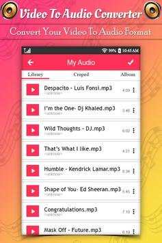 Video to Audio Converter:  Video to MP3 5 تصوير الشاشة