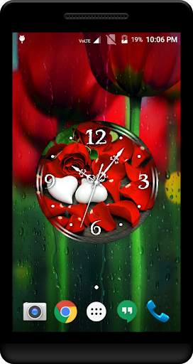 Rose Petals Clock Live WP screenshot 2