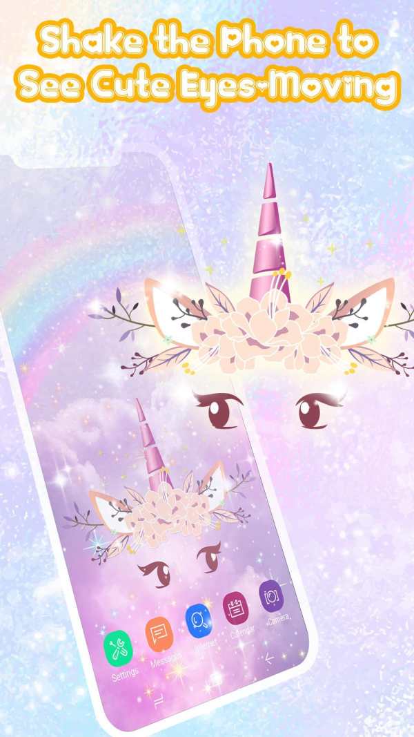 3D Glitter Unicorn Live Wallpaper screenshot 2