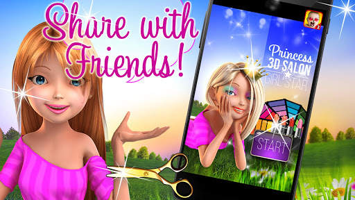 Princess 3D Salon - Girl Star screenshot 6