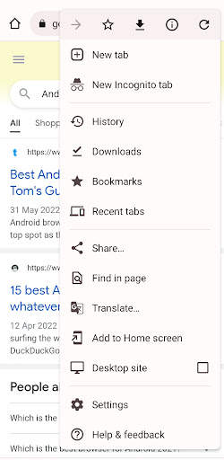 Android Browser: All in one screenshot 8