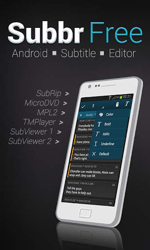 Subbr Free: Subtitle Editor screenshot 1