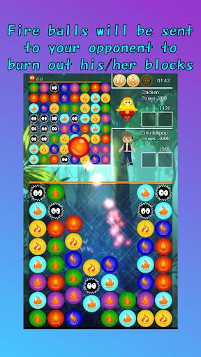 Fire Block Battle - a new type of puyopuyo puzzle 2 تصوير الشاشة