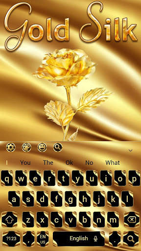 Gold Silk and Rose Keyboard 4 تصوير الشاشة