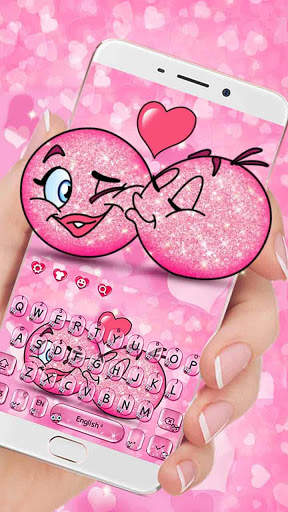 3D Valentine Love Emoji Keyboard Theme screenshot 1