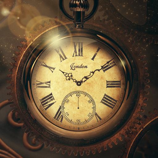 FREE Gold Clock - Live wallpaper icon