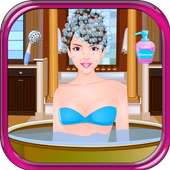 bathing salon girls games logo
