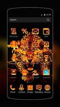 Wild Flaming Cheetah Theme screenshot 2