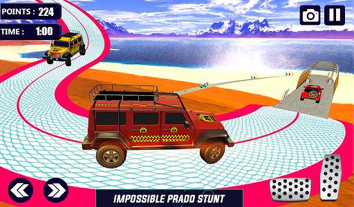 Prado Taxi Car Impossible Tracks Crazy Car Stunts screenshot 7