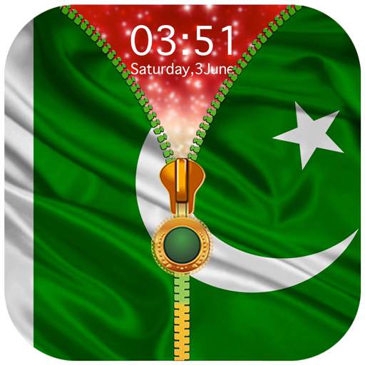 Pakistan Flag Zipper Lock Screen 1.1