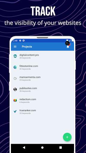 SEO Keywords Rank Tracker by TrueRanker Tools 1 تصوير الشاشة