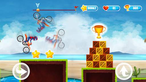 Hills Moto Racing Game - Super Boy Stunt Jump screenshot 3