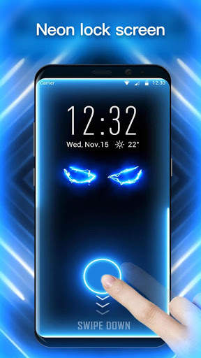 Neon Color Flash Lock Screen screenshot 2