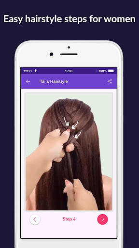 Hairstyles step by step easy,  screenshot 4