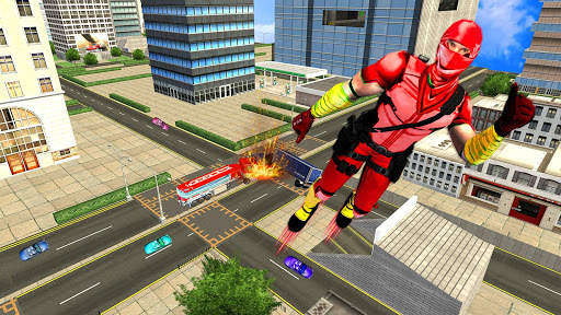 Flying Ninja Hero Crime Simulator Gangster Chase screenshot 1