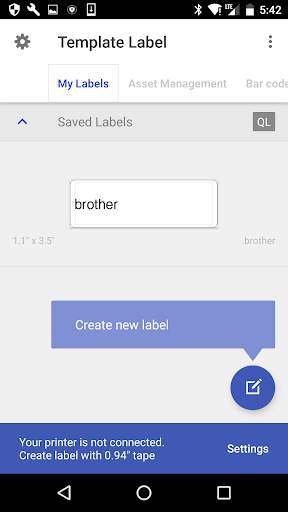 Brother iPrint&Label screenshot 1