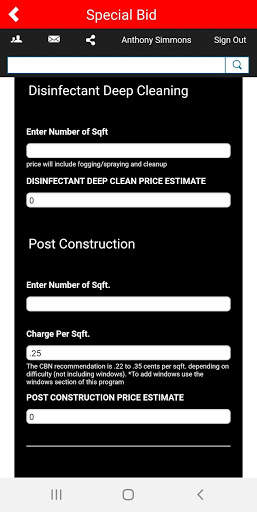 Calculated Clean (Cleaning Bidding Calculator) screenshot 4