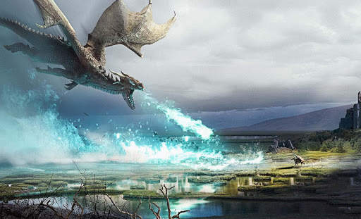 Fire Flying Dragon Simulator Warrior Sky Rider 3D screenshot 1