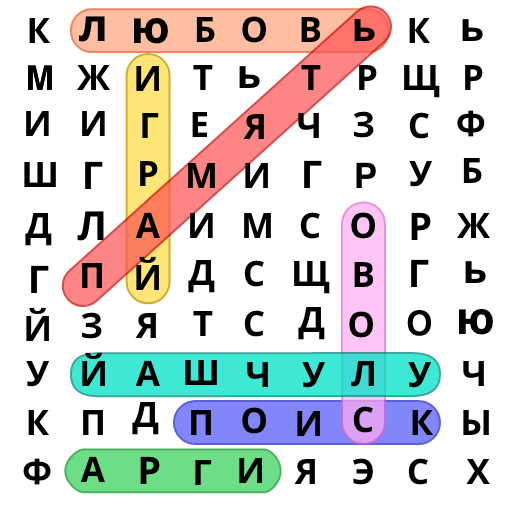 Поиск слов русский иконка