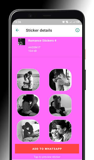 Couple Kiss Stickers For Whatsapp 2021 screenshot 3