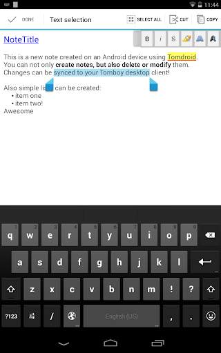 Tomdroid notes स्क्रीनशॉट 7