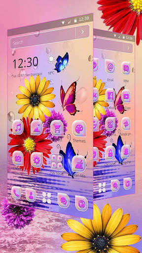 Charismatic Glowing Flowers Theme screenshot 1