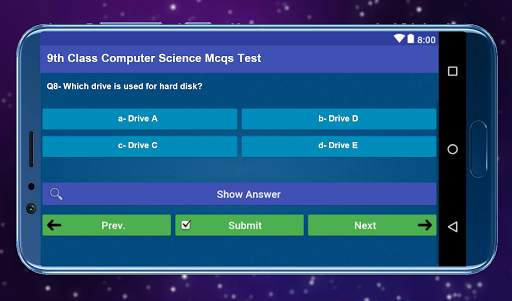 9th Class Computer Science Mcqs Test 6 تصوير الشاشة