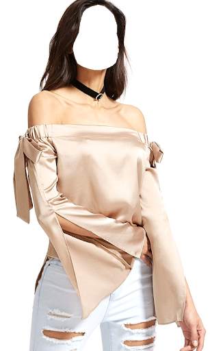 Women Crop Shoulder Photo Maker 15 تصوير الشاشة