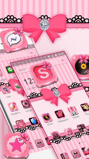 Salmon Lipstick Bowtie Theme screenshot 2