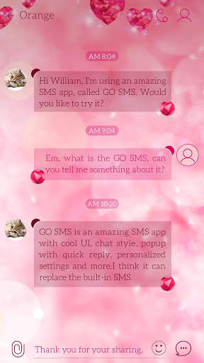 GO SMS LITTLE LOVE THEME 2 تصوير الشاشة