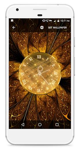 Gold Clock Live Wallpaper screenshot 2