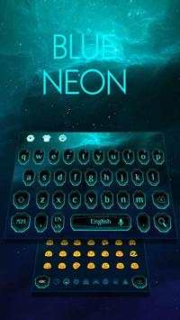 Cool Blue Neon Light Keyboard screenshot 2